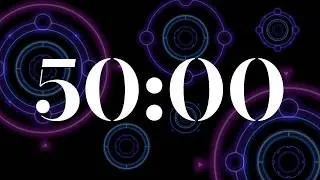 Đồng Hồ Đếm Ngược 50 Phút 🧡 Animated Circle Background 🧡 ASMR Tick Tock | Tập Trung Cao Độ