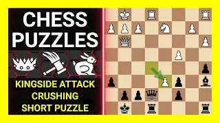 Chess Puzzles to Practice. Themes: Kingside attack, Crushing, Short puzzle. Learn Chess