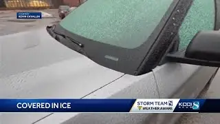 Parts of Iowa covered in Ice during winter storm