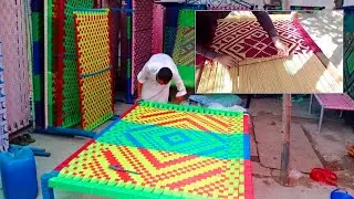 Amazing Technique of Weaving a Cot | eautifully designed nylon rope cot | Streets of Pakistan