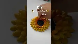 DIY pistachio shells sunflower 🌻 #diy #craft #shorts #youtubeshorts