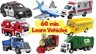 Learn Vehicles, Fire Truck, Train, Bus with Activity Puzzle | Best Vehicles Compilation for Toddlers