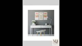 Custom Wall Art Baby Girl Bedroom Decor Peaches Wall Art Nursery Print Pink Design Wall Panel Woo...