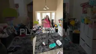 PLAYROOM RESET #dayinthelife #cleaning #cleanwithme #playroom #mom #kids #vlog