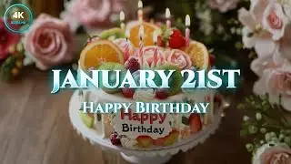 Happy Birthday January 21st 🎂 Acoustic Guitar Song (4K Ultra HD)