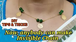 Lakshmi Kasu Invisible Chain Making #diy #invisible 