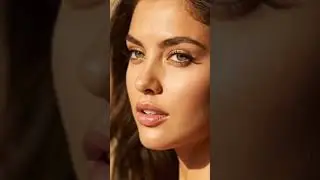 Cinematic close-up video of an extraordinarily beautiful woman with radiant skin, expressive eyes