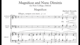 Herbert Howells - Magnificat (New College Service) (score video)
