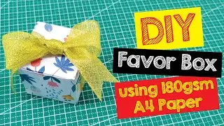 026 DIY Favor Box using 180gsm A4 Paper