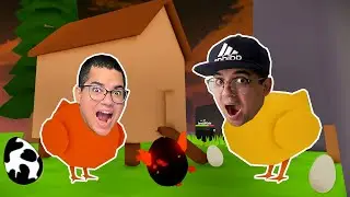 VIRAMOS GALINHAS E CONSTRUÍMOS NOSSA BASE NO GALINHEIRO SECRETO!! - Roblox Chicken Life