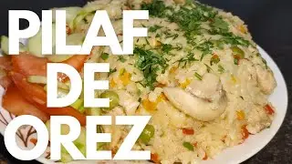 Pilaf de Orez cu Pui si Ciuperci Rapid Ieftin si Bun