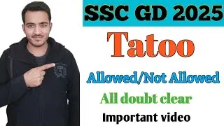 SSC GD 🔴 Tattoo is Not allowed In SSC GD and Indian army #sscgd #sscgd2025 #ajayrajputsscwallah