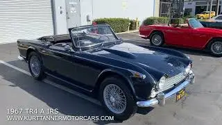 1967 TRIUMPH TR4A IRS CONVERTIBLE. ORIGINAL ROYAL BLUE WITH BLACK LEATHER TRIM