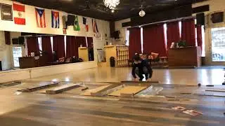 Floor installation for dance studio