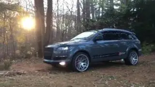 Audi Q7 wrap nardo grey on 22s custom