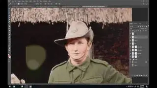 Old Damaged Photo Restoration and Colouring - Photoshop Timelapse