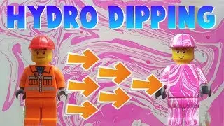 LEGO Minifigures Hydro dip with marble paint how to hydro dip