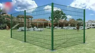 Double wire mesh fence from Hebei Bangjun Metal Products Co., Ltd.