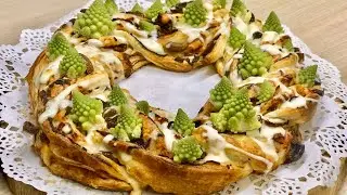 TORTA ANGELICA SALATA NATALIZIA 🎄 Antipasto Centrotavola 🎄ANGELIC SAVORY PIE WITH PUFF PASTRY