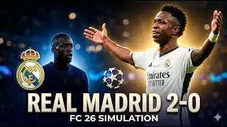 Real Madrid vs AS M&oacute;naco (2-0) | Predicci&oacute;n y Gameplay Realista | FC 26 Simulation