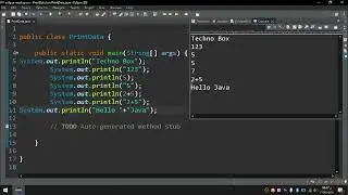 تعلم طباعة البيانات بلغة الجافا String, Integer, double, char, boolean - 10