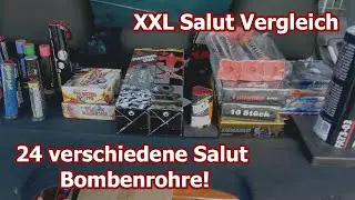 Großer XXL Salut Bombenrohr Vergleich | inklusive 3-Schlag Bombenrohre