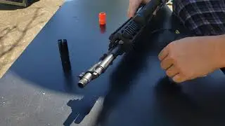 CYMA M14 EBR- Removing orange tip, flash hider and gas tube.