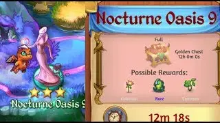 Merge Dragons Nocturne Oasis 9 - 3 Star Gameplay