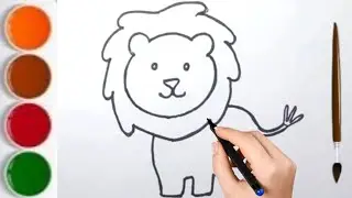 how to make lion 🦁 drawing very easy | lion drawing for kids . #DRAW_FORKIDS