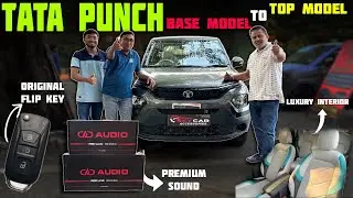 Tata Punch Base Model to Top Model | Punch Music System Installation | Full Car Modification Skycar