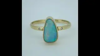 Opal Diamond Factory | Gold Opal & Diamond Ring