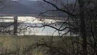 Garrett County MD Vista of the Upper Potomac Jennings Randolph Federal Intake Massive Structure
