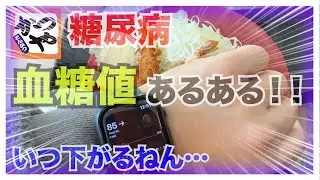 【糖尿病 Type1 】糖尿病あるある！！何回打つねん、いつ血糖値下がるねんと思う糖尿病の私の外食血糖値推移&hellip;かつやバージョン
