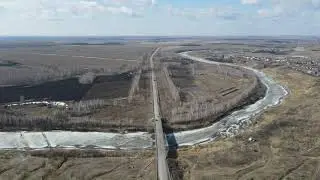 Copter #7. DJI Mavic Air2. Омская область, с. Сыропятское. р. Омь весной.