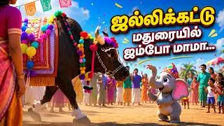 Madurai Jallikattu Rhymes | Tamil Kids Cartoon Song | Jumbo Maama 🐘