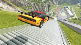 BeamNG.drive - Civetta Bolide 350 Club Race vs Stairs crash test #Shorts