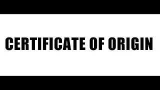 certificate of origin meaning & format