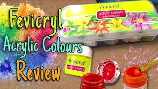 Fevicryl Acrylic Colour Review | Fevicryl Sunflower Kit | বাংলায় রঙের রিভিউ