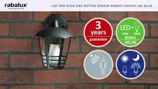 Rabalux 1580 LED lightsource with sensor (with EN subtitle)