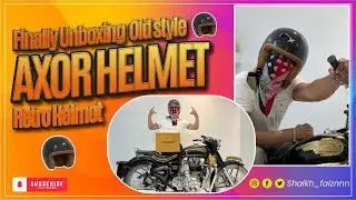 Retro style @Axor helmet for old Royal Enfield 1974 model #axor #axorhelmets #royalenfield #bullet 