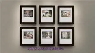 How to easily hang a wired picture frame onto a common picture hook with Hangeroo. Made in USA.