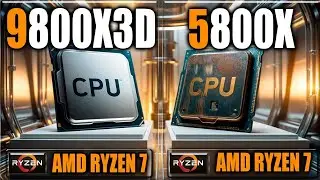 9800X3D vs 5800X Benchmarks - Gaming Benchmarks / Applications Tests