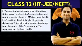 In Young's double slit experiment, the slit are 0.5 mm apart and the interference is observed on a