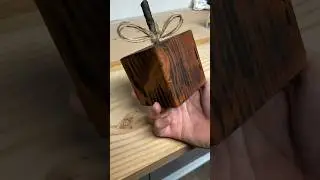DIY Wood Pumpkin Fall Halloween Thanksgiving Home Decor #asmr #craft