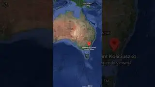 Australia Highest Peak⛰️⛰️⛰️(Mt Kosciuszko)In Map/#Mappingshorts