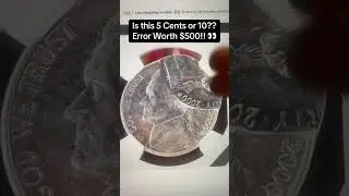 $500: Jefferson Nickel Error Worth Hundreds: Is This A 5 Cent Or A 10 Cent Coin!?!?