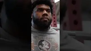 FSU DT, Darrell Jackson breaks the rock to END summer workouts for the Seminoles! 🍢 🪨
