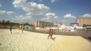 Randy Stoklos playing pepper with Ricardo Santos helmet cam