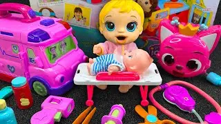 21 Minutes of Adorable ASMR! Unboxing a Pink Doctor Toy Set for Girls | PeachieBox Toys Unboxing