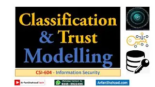 Information Security (20)| Classification and Trust Modeling| by Arfan Shahzad